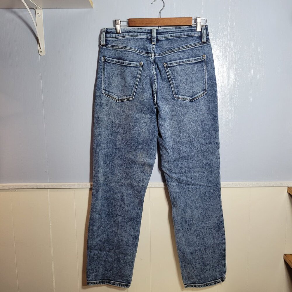 LC Lauren Conrad Size 8 Medium Vintage Wash Ripped Distressed Straight Leg Jeans - Picture 6 of 11